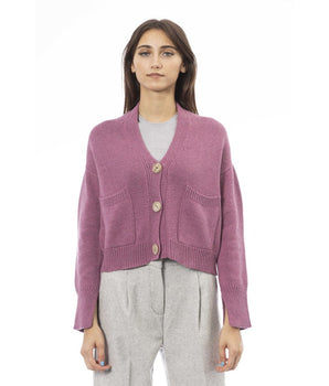 Alpha Studio Multicolor Merino Wool Women Cardigan