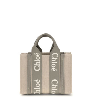 Chloé Beige Linen Handbag