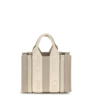 Chloé Beige Linen Handbag