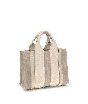 Chloé Beige Linen Handbag