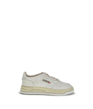 Autry White Leather Athletic Sneakers