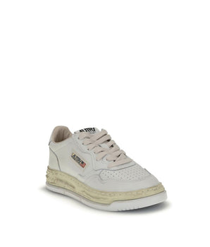 Autry White Leather Athletic Sneakers