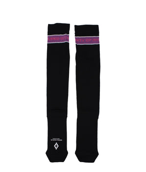 Marcelo Burlon Black Cotton Socks