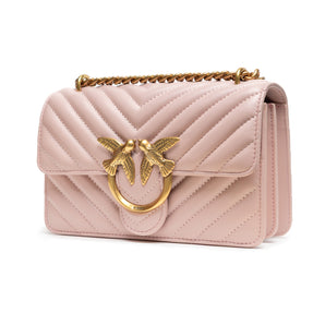 PINKO Powder Pink Love One Mini Shoulder Bag