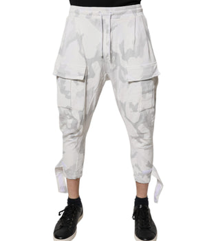 Dolce & Gabbana White Camouflage Cargo Jogger Sweatpants Pants