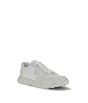 Prada White Recycled Polyamide Athletic Sneakers