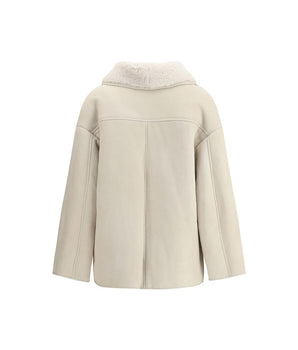 Salvatore Santoro Cream Leather Coat