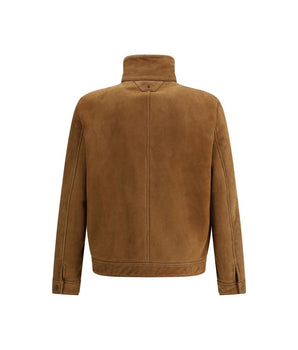 Salvatore Santoro Brown Leather Shell Jacket