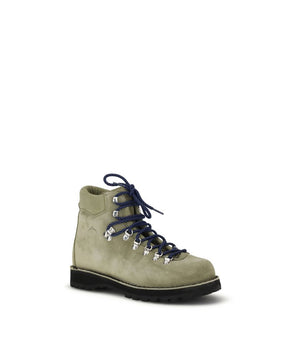 Diemme Green Leather Lace-Up Boots