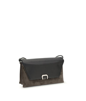 Brunello Cucinelli Black Leather Shoulder Bag