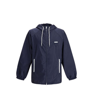 Prada Blue Recycled Polyamine Shell Jacket