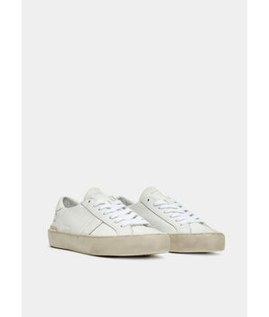 D.A.T.E White Leather Sneaker
