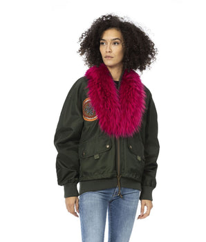 Mr&Mrs Italy Green Polyamide Women Bomber Jacket