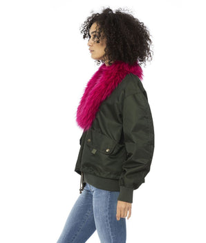 Mr&Mrs Italy Green Polyamide Women Bomber Jacket