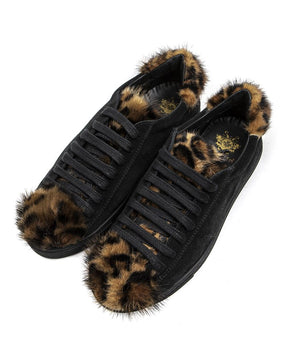 Mr&Mrs Italy Black Leather Women Sneaker