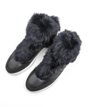 Mr&Mrs Italy Blue Cotton Women Sneaker