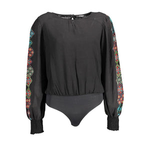 Desigual Black Elastane Bodysuit