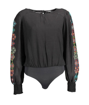 Desigual Black Elastane Bodysuit