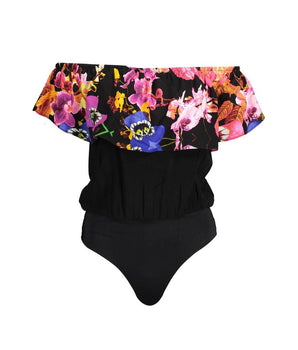 Desigual Black Elastane Bodysuit