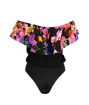 Desigual Black Elastane Bodysuit