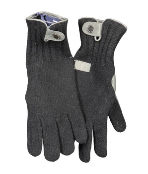 Harmont & Blaine Black Wool Glove