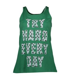 Silvian Heach Green Cotton Tank Top