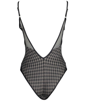 Karl Lagerfeld Black Elastane Swimwear