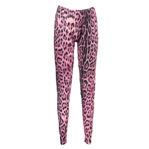 Cavalli Class Pink Cotton Pant