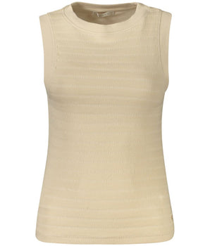 Guess Jeans Beige Cotton Tank Top
