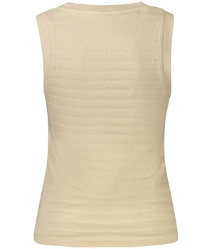 Guess Jeans Beige Cotton Tank Top