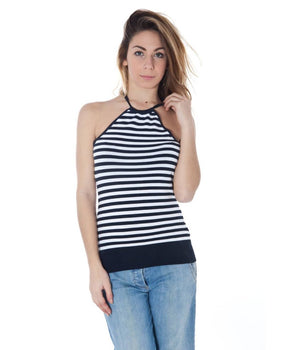 Datch Blue Cotton Tank Top