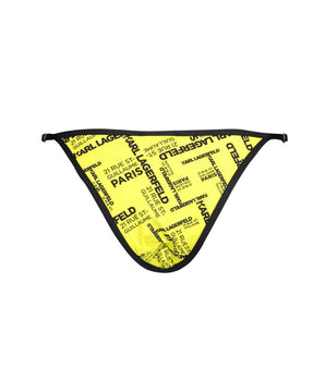 Karl Lagerfeld Yellow Elastane Swimwear