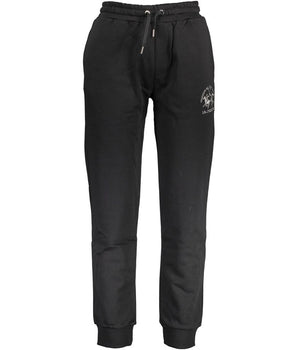 La Martina Black Cotton Pant