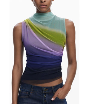 Desigual Green Polyester Tank Top