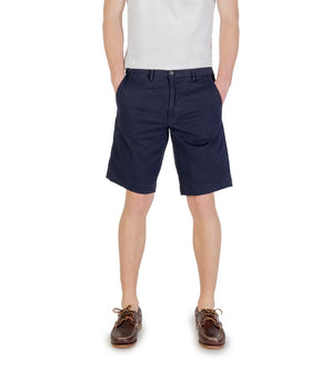 Borghese Blue Cotton Bermuda Shorts