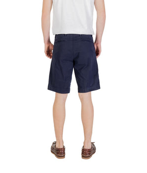 Borghese Blue Cotton Bermuda Shorts
