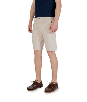 Borghese Bicolor Cotton Bermuda Shorts