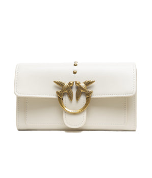 PINKO White Leather One Simply Love Mini Bag