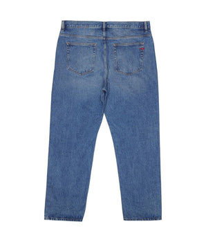 Diesel Blue Cotton Relaxed Fit Jeans