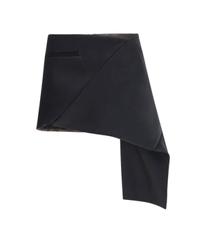 Courrèges Black Triacetate Mini Skirt