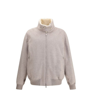Brunello Cucinelli Beige Cashmere Bomber
