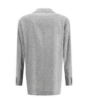 Brunello Cucinelli gray wool blazer