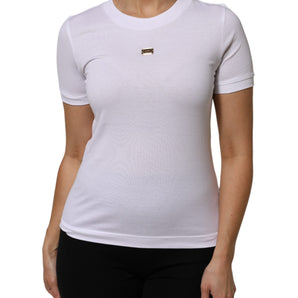 Dolce & Gabbana T-Shirt White Cotton Round Neck Short Sleeves I
