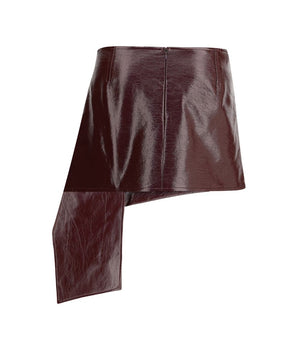 Courrèges Bordeaux Cotton Mini Skirt
