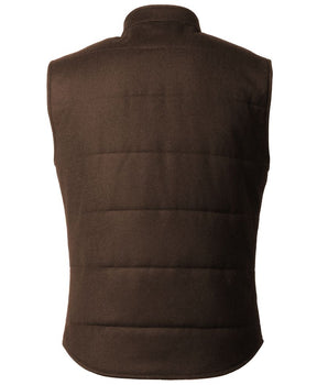 Made in Italy Brown Wool Sleveless Jacket