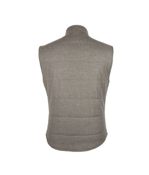 Made in Italy Brown Wool Sleveless Jacket