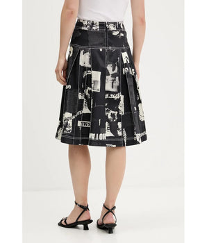 Desigual Black Cotton Skirt