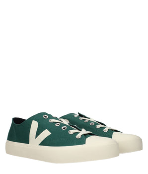 Veja Green Fabric Low Top Sneakers