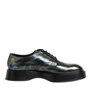 Dolce & Gabbana Multicolor Leather Lace-up Men Formal Derby Shoes