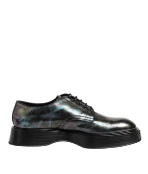 Dolce & Gabbana Multicolor Leather Lace-up Men Formal Derby Shoes